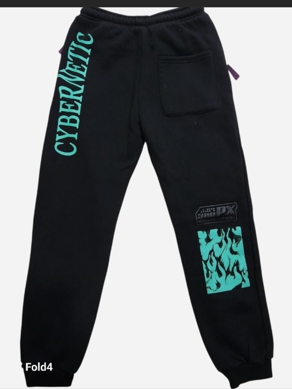 Bershka Black Oversized Joggers Futuristic Tech Graphic XS EUC - Picture 6 of 11